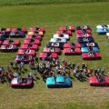 Taching am See - FIAT-Schriftzug mit Spider gebildet